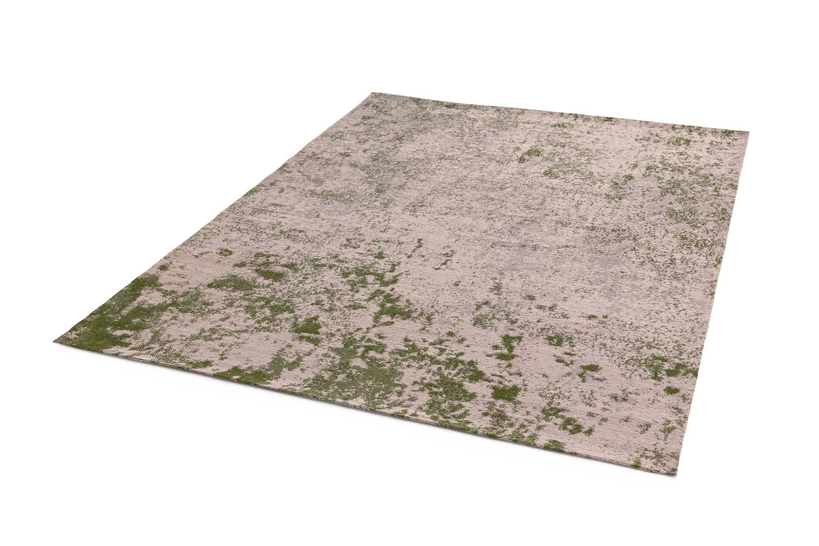 abstract indoor/outdoor rug in green