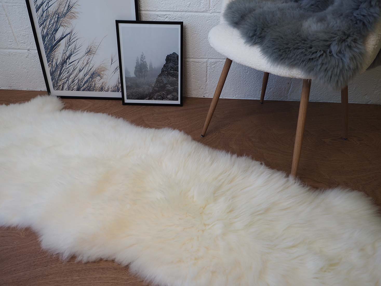 double Irish cream sheepskin rug