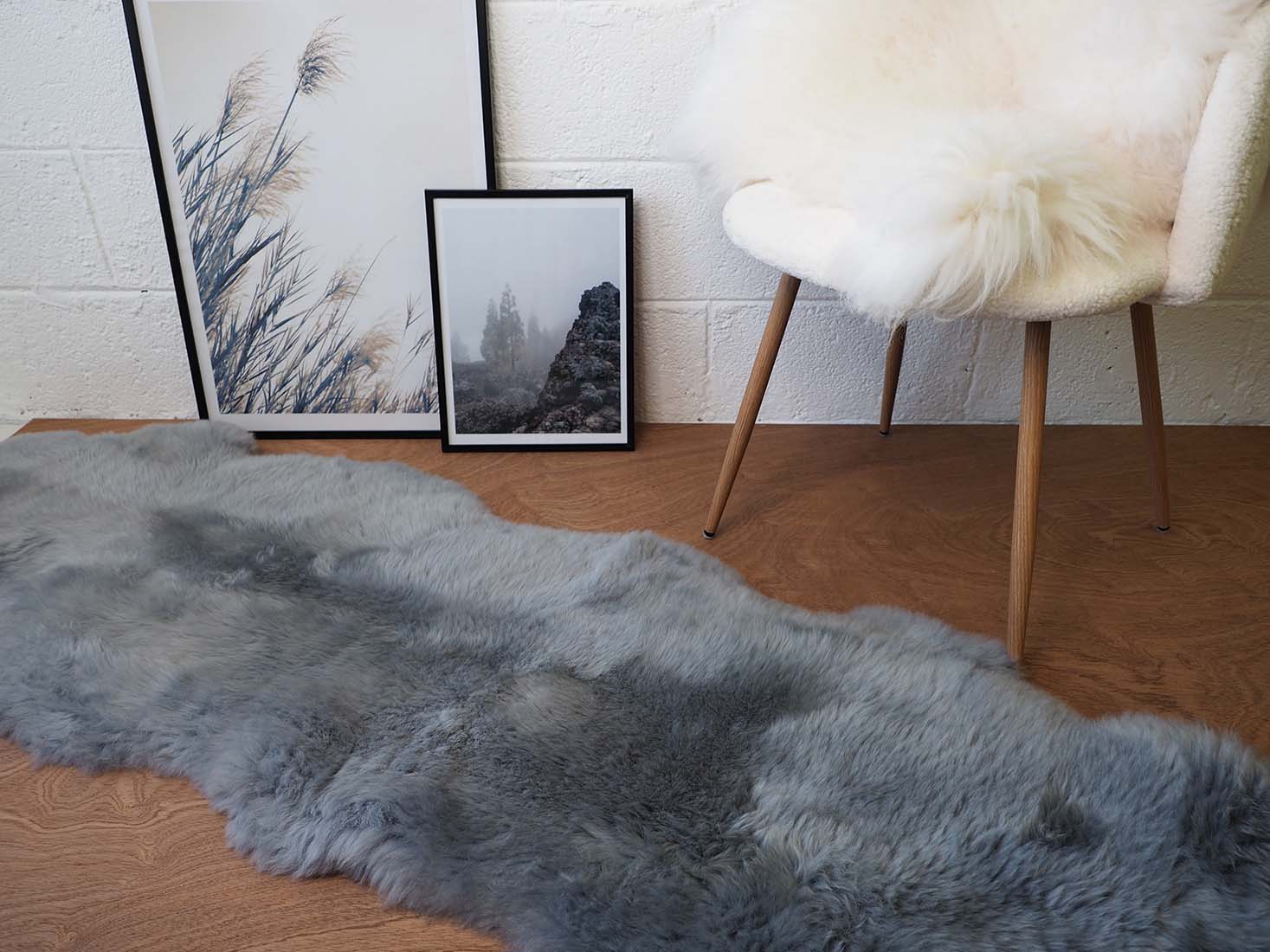 double Irish cream sheepskin rug