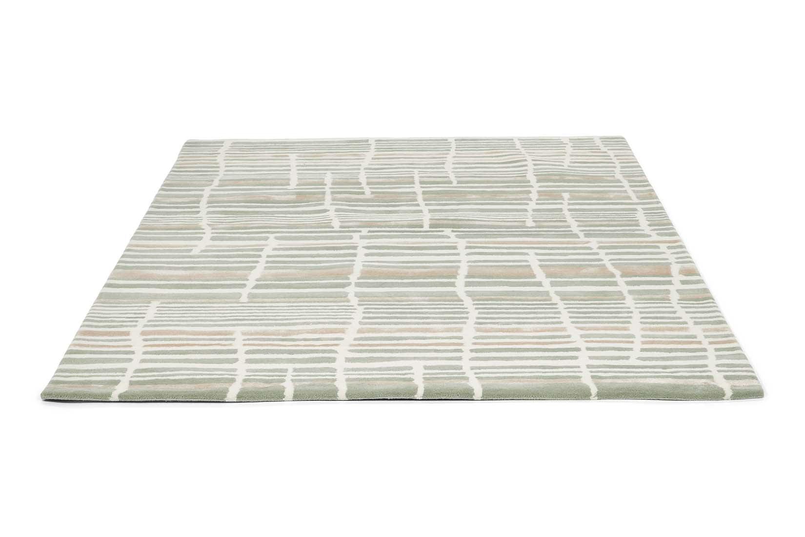 beige and ivory abstract striped rug