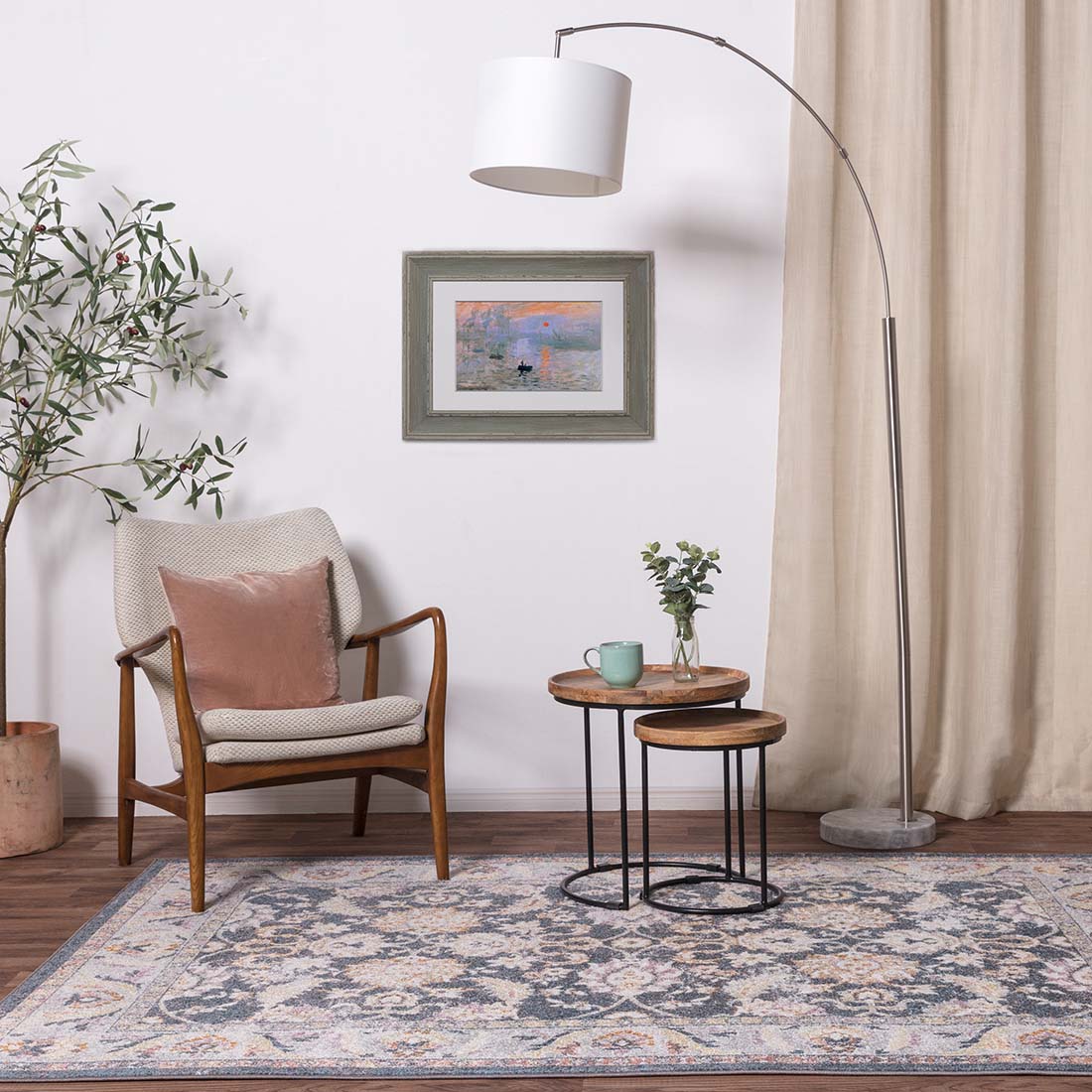 multicolour Persian style area rug