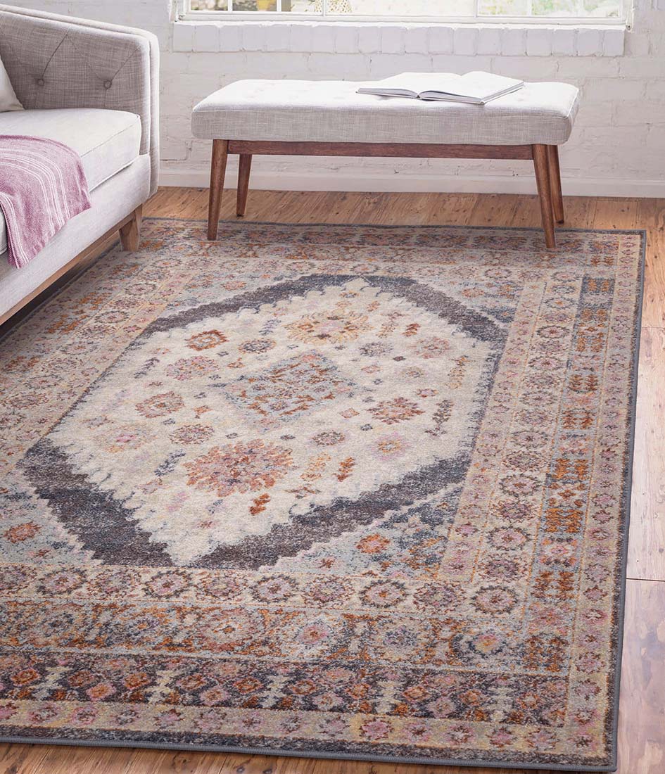 Flores Fiza Classic Persian Medallion Rug FR06