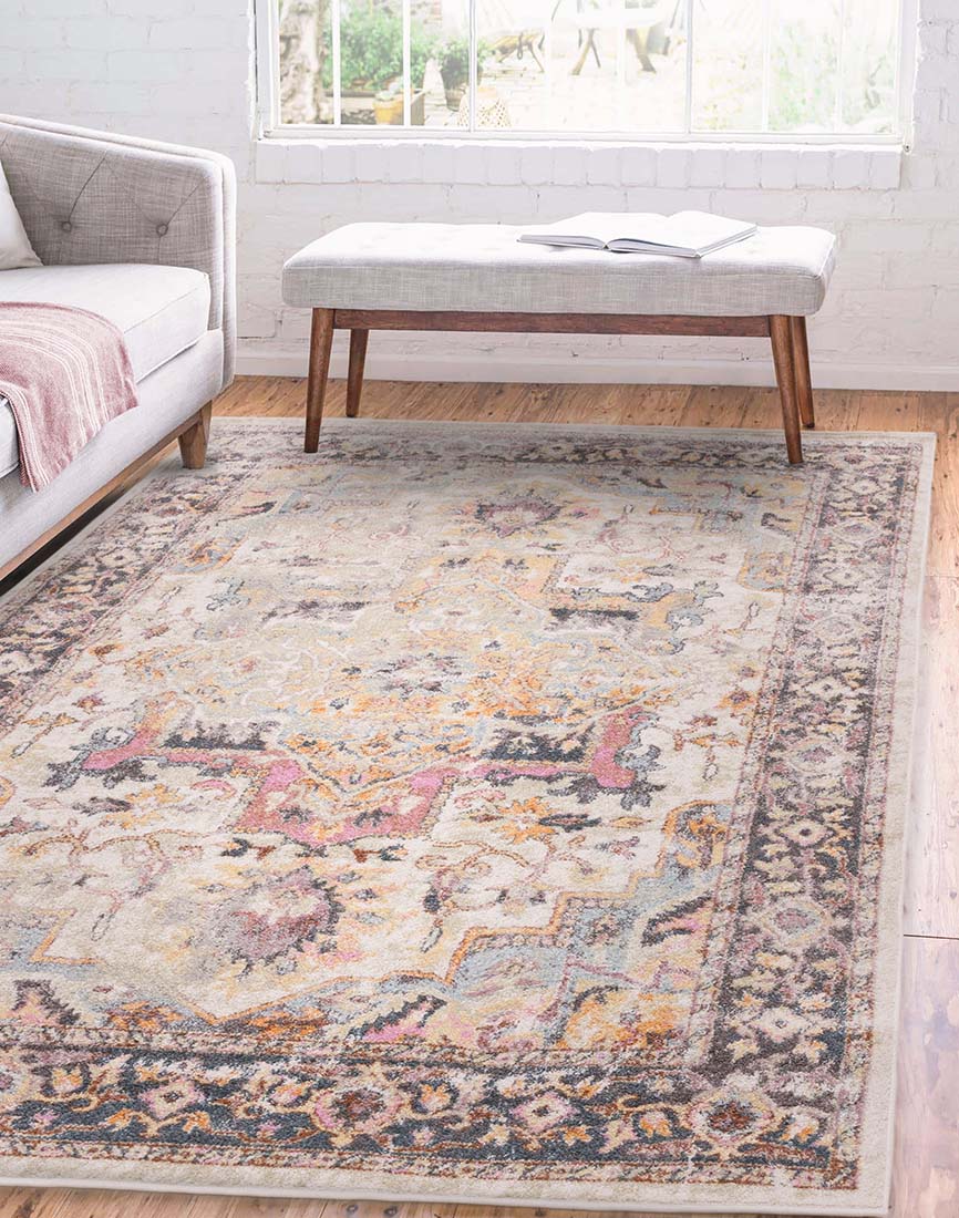 multicolour Persian style area rug