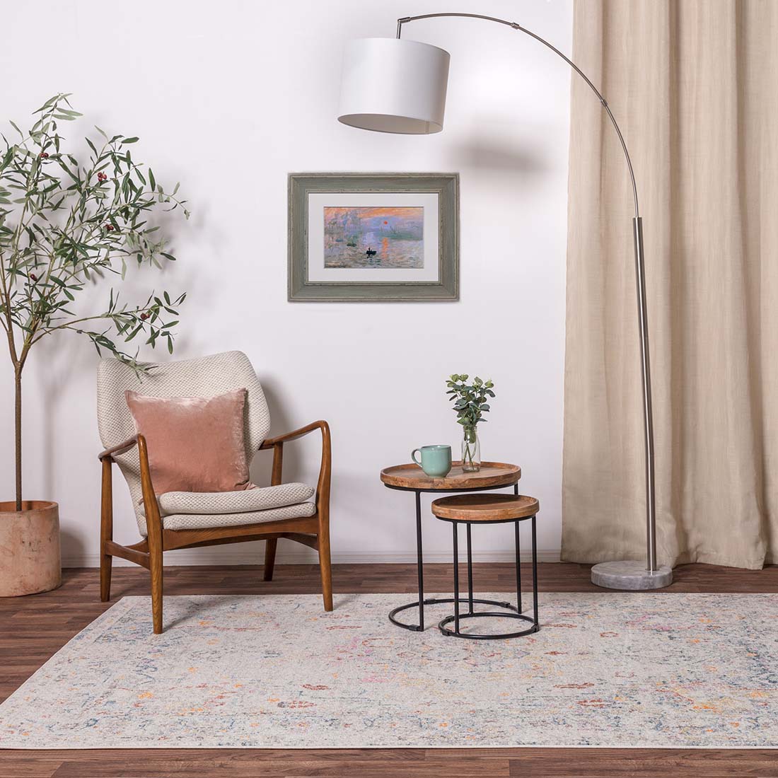 multicolour Persian style area rug