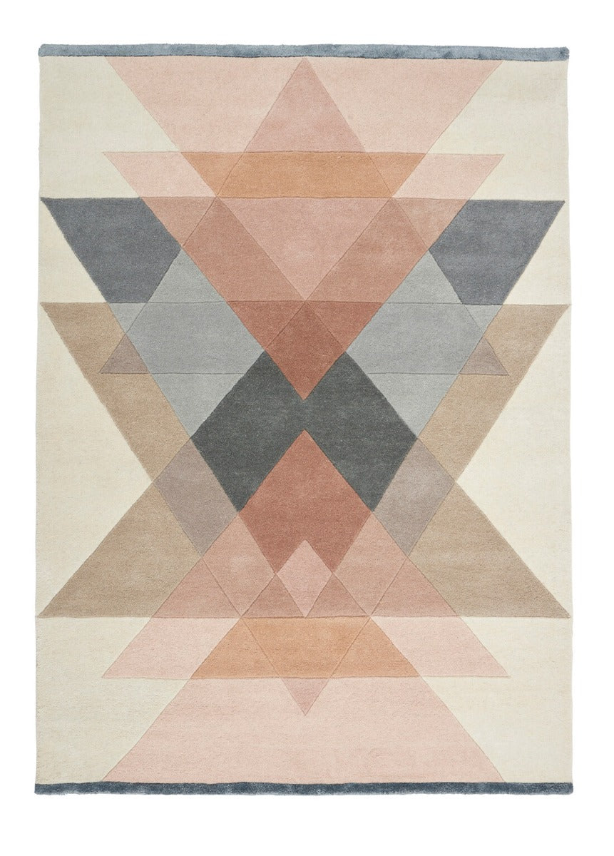 multicolour abstract geometric rug