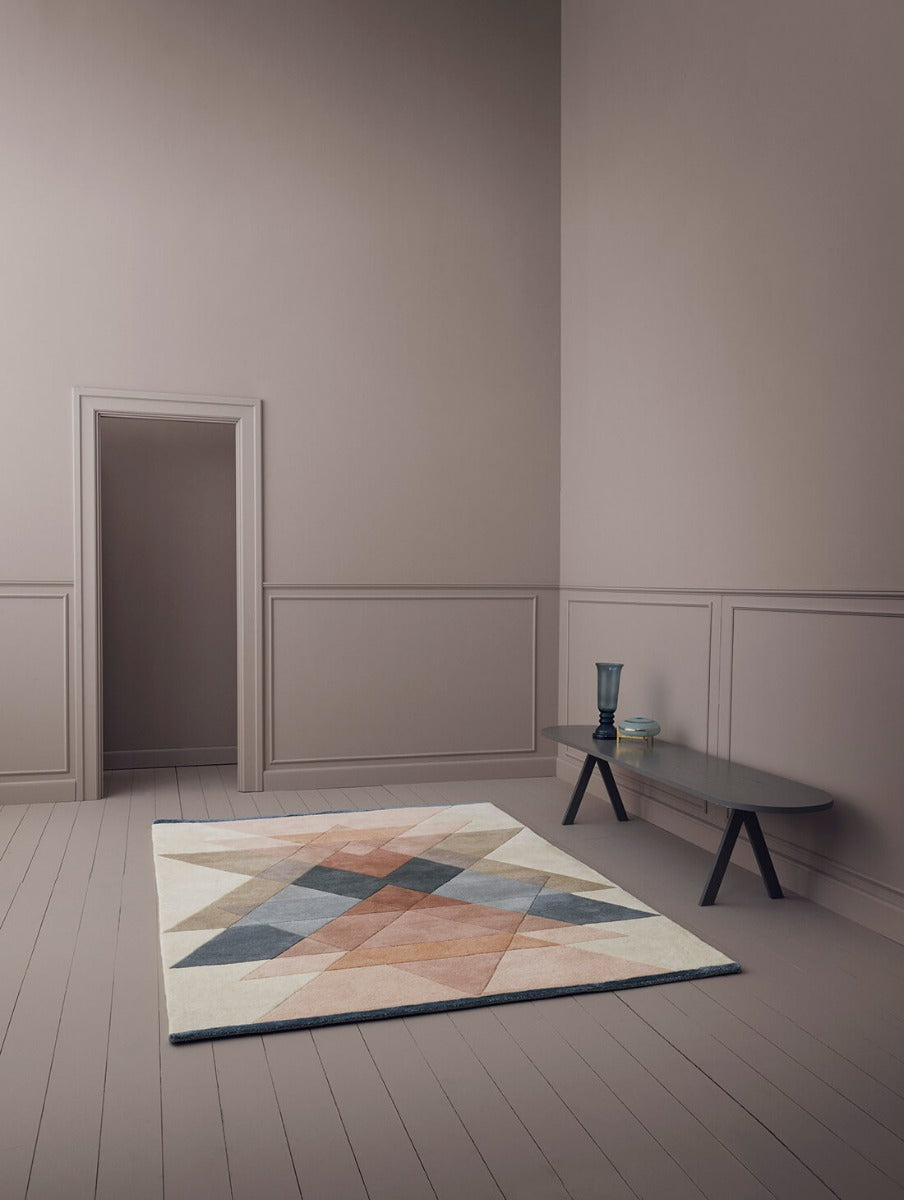 multicolour abstract geometric rug