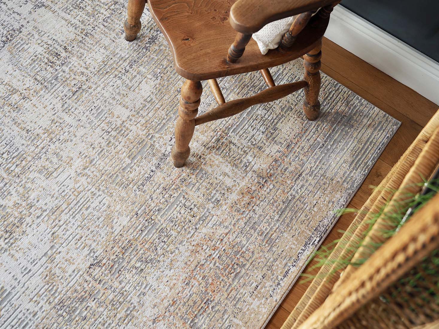 modern yellow and grey abstract area rug