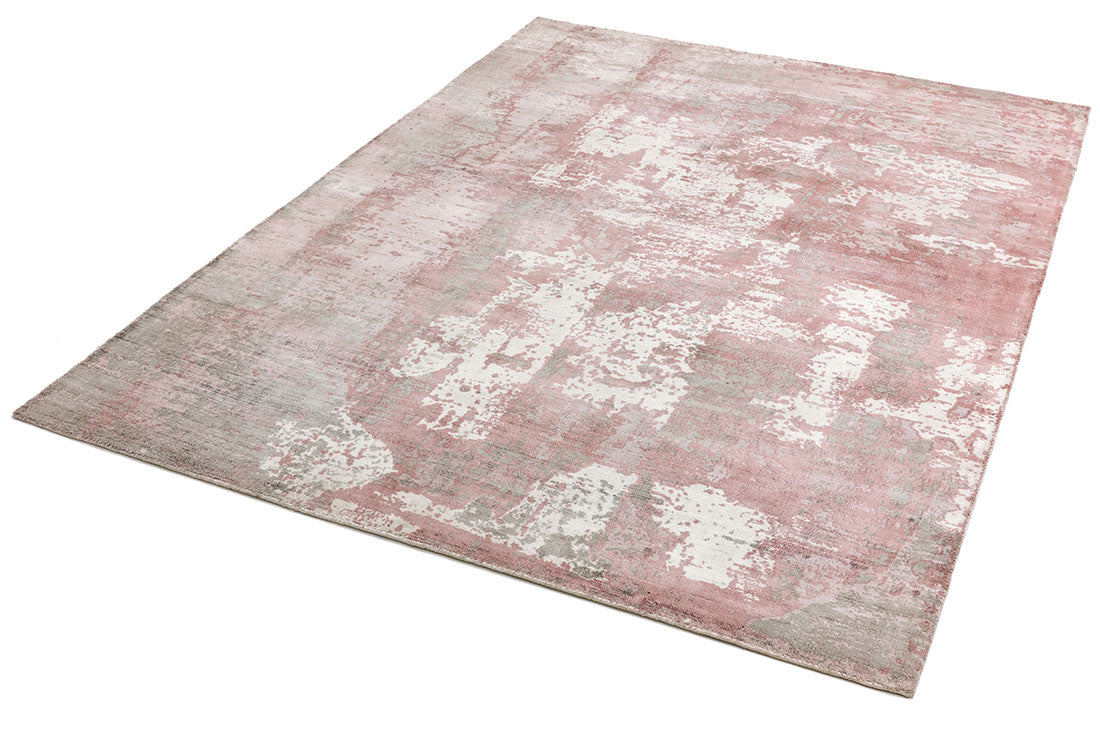 pink and grey abstract rug