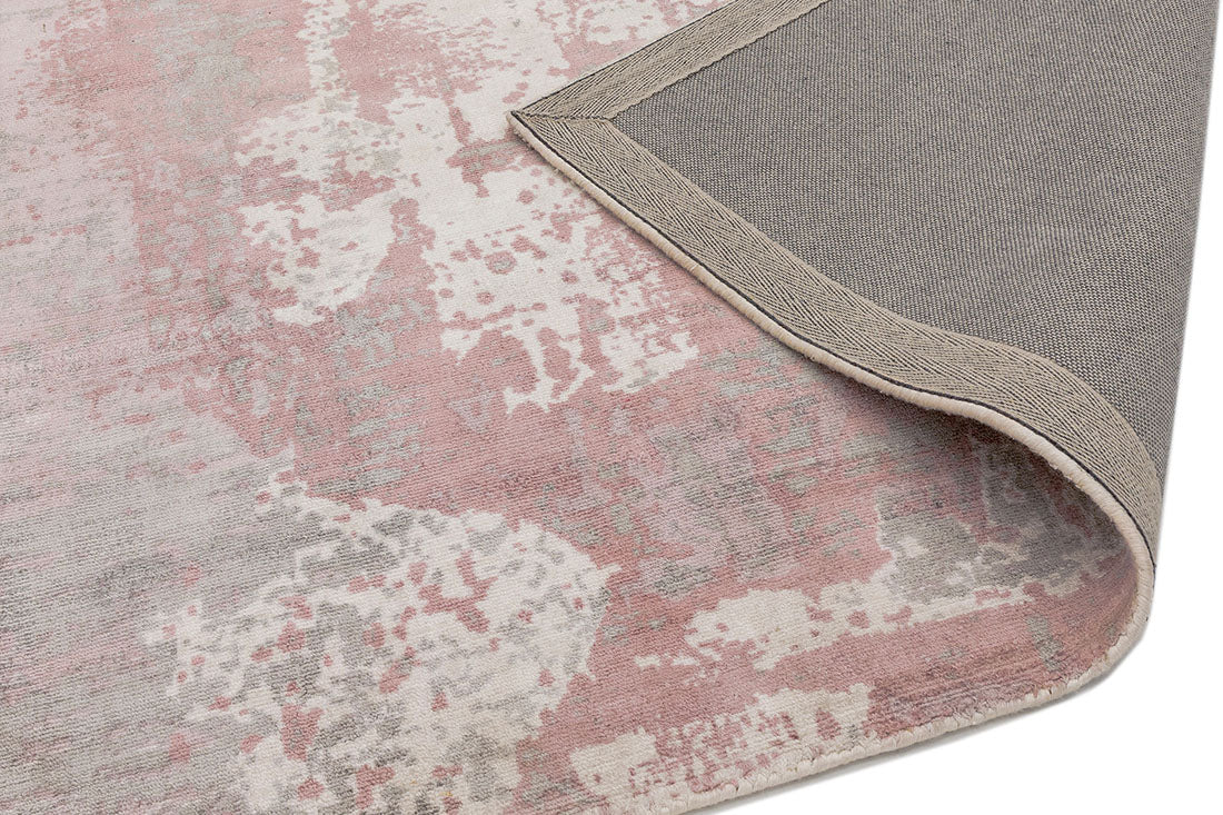 pink and grey abstract rug