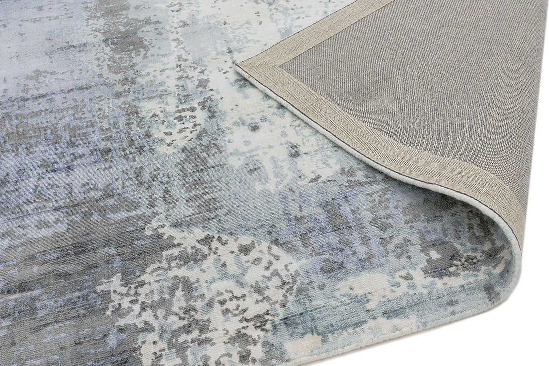 navy and grey abstract rug