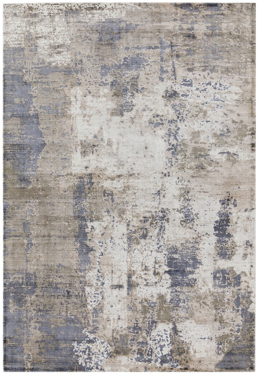 blue and grey abstract rug