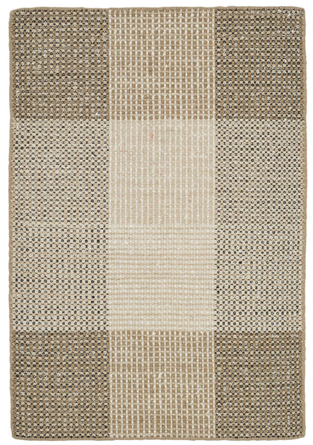 beige geometric rug