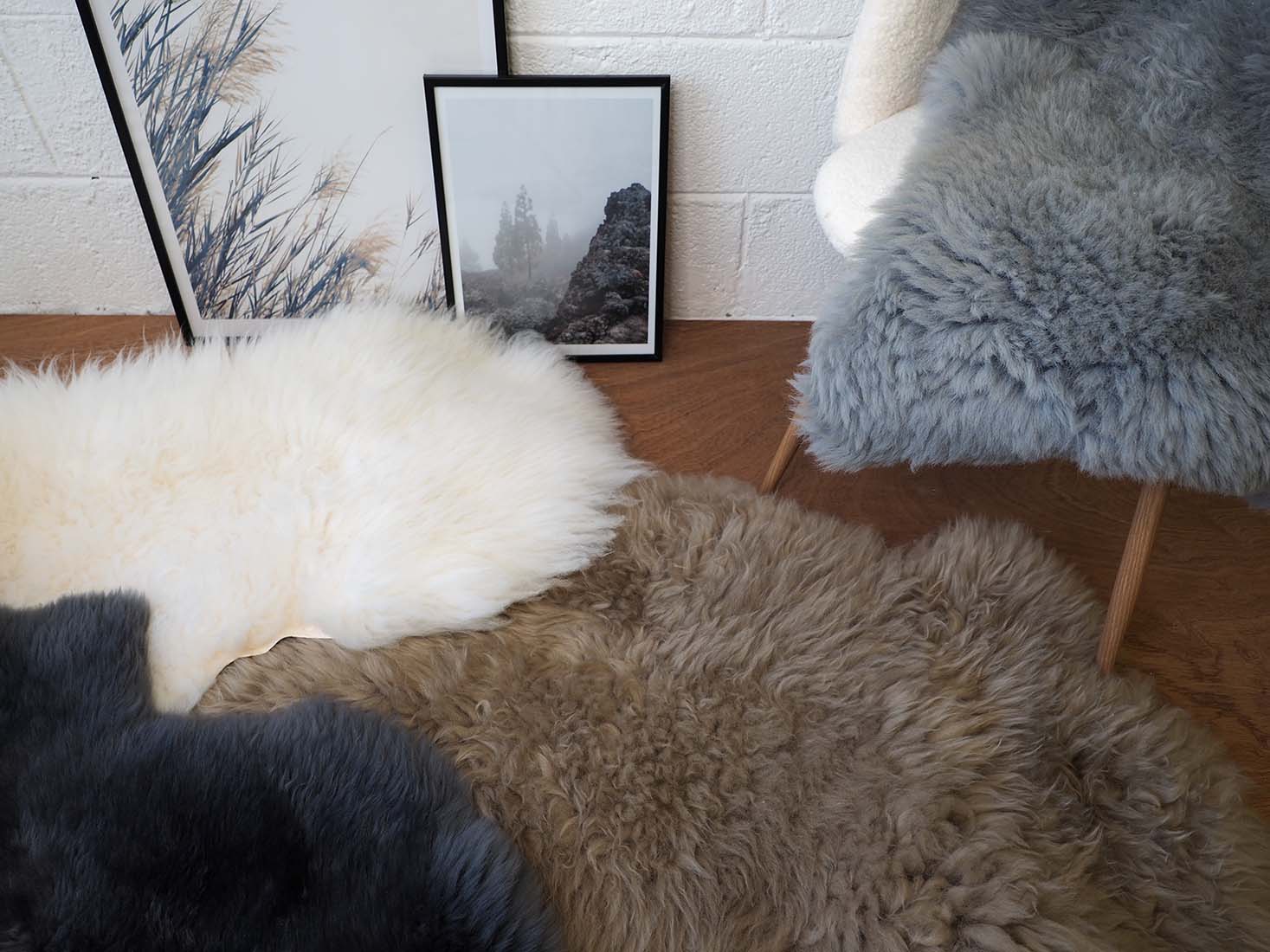 Irish beige sheepskin rug
