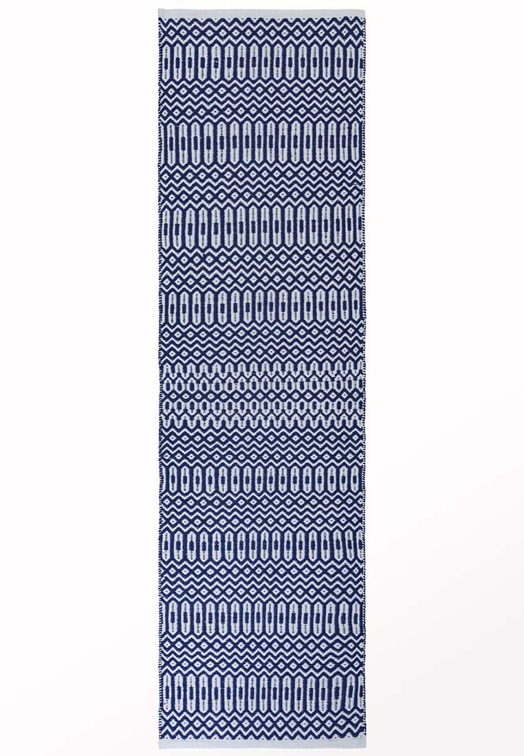 Alfresco Halsey Blue Outdoor Runner Sustainable Rugs Ireland