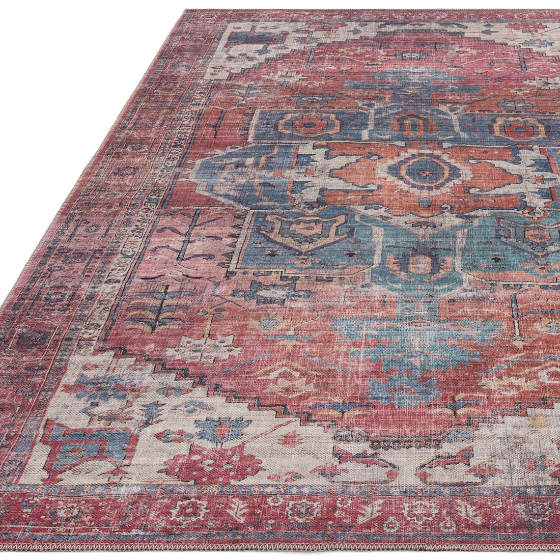 multicolour Persian inspired area rug