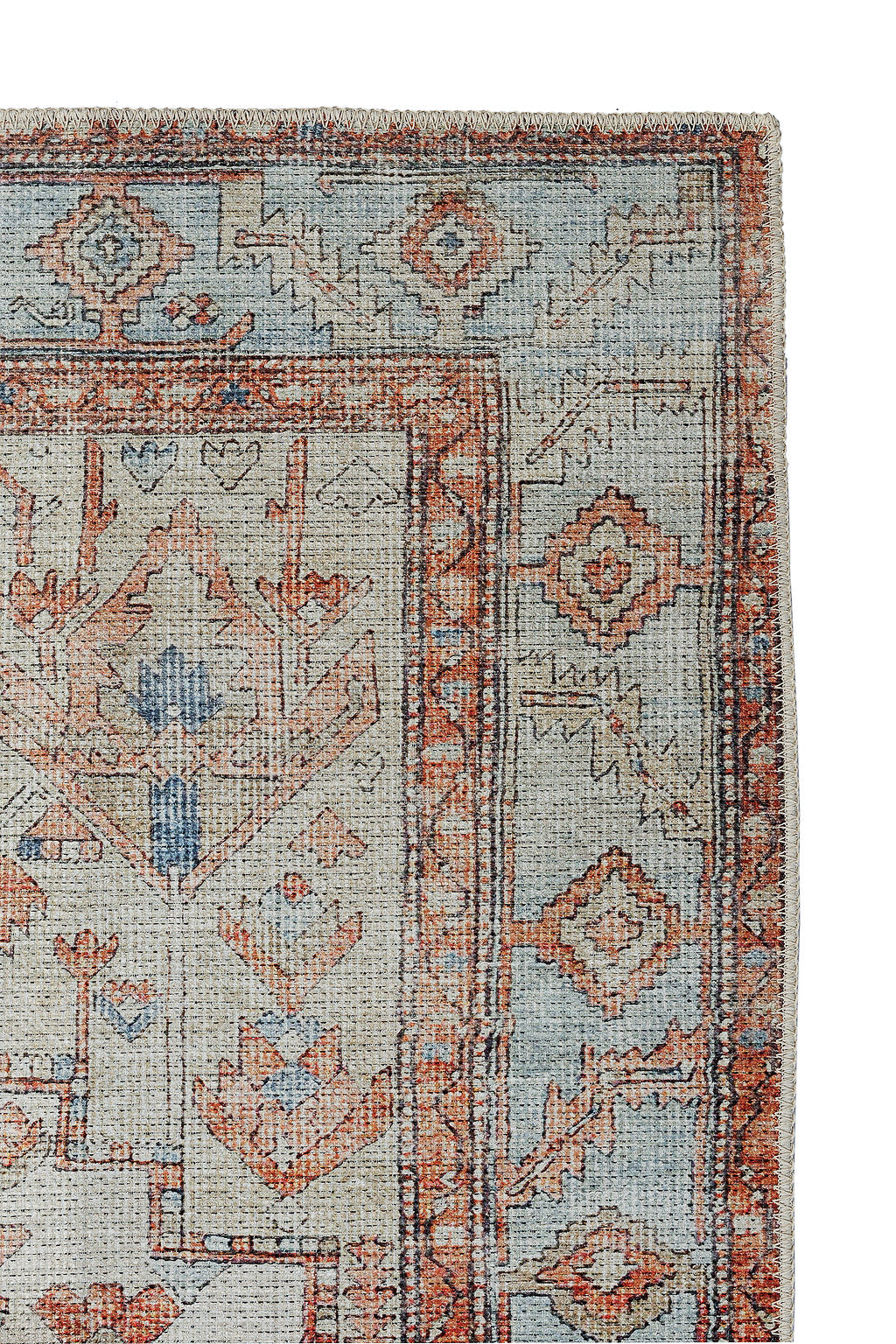 Multicolour bordered vintage style runner