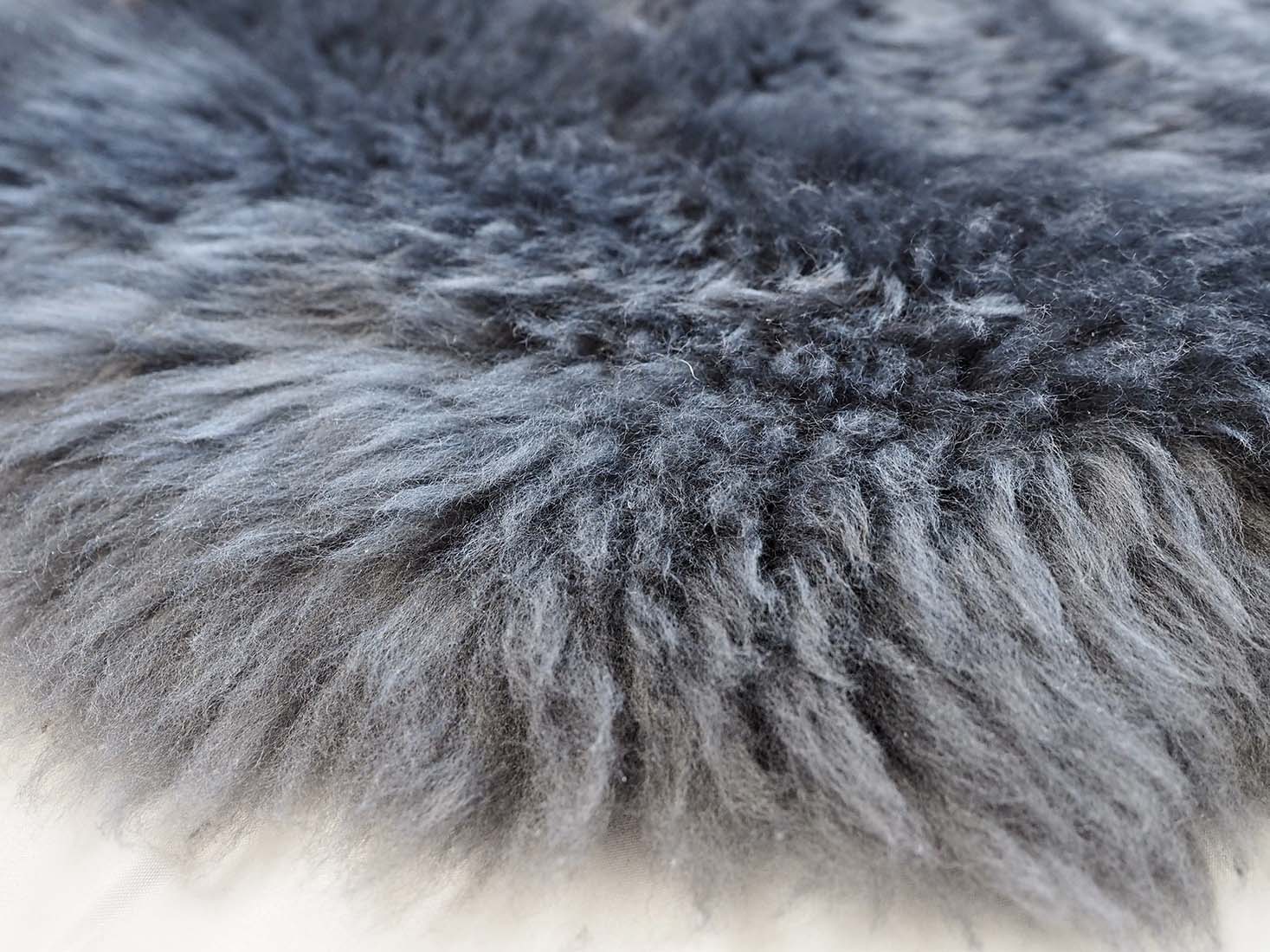 Irish light grey sheepskin rug