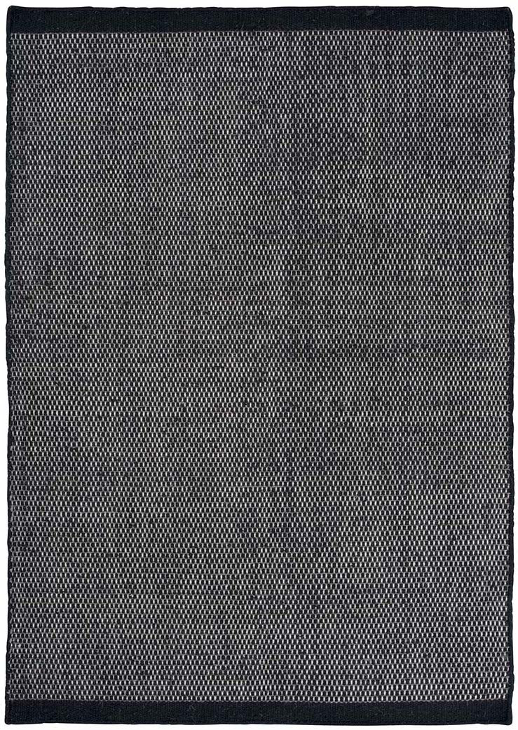 plain black wool rug