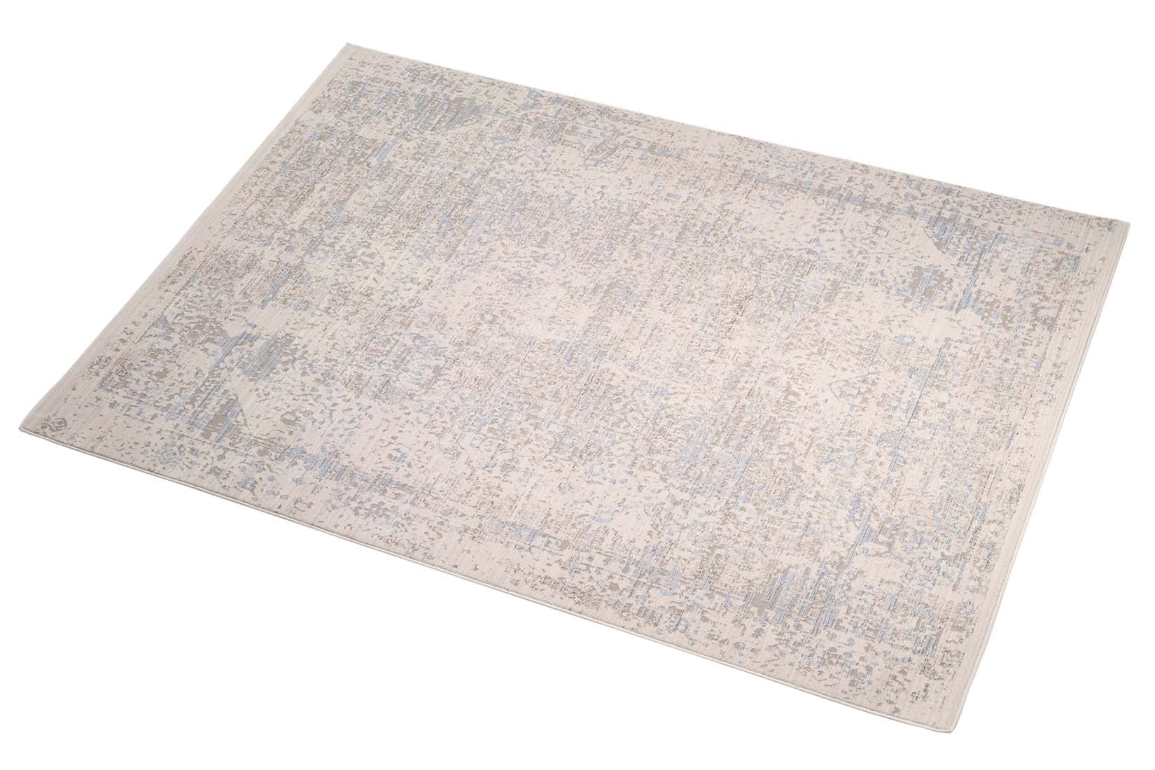 Persian style area rug in blue and grey