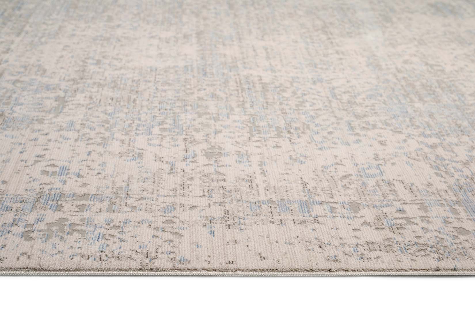 Persian style area rug in blue and grey