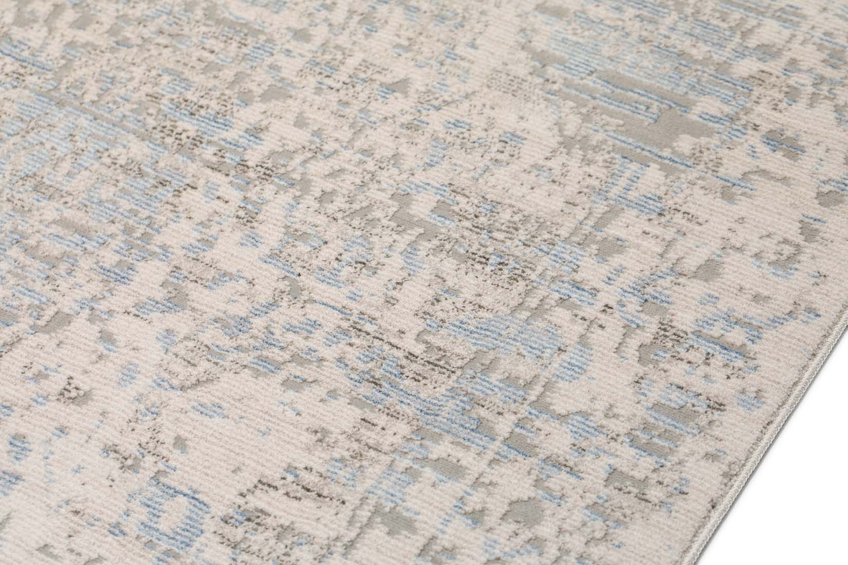 Persian style area rug in blue and grey