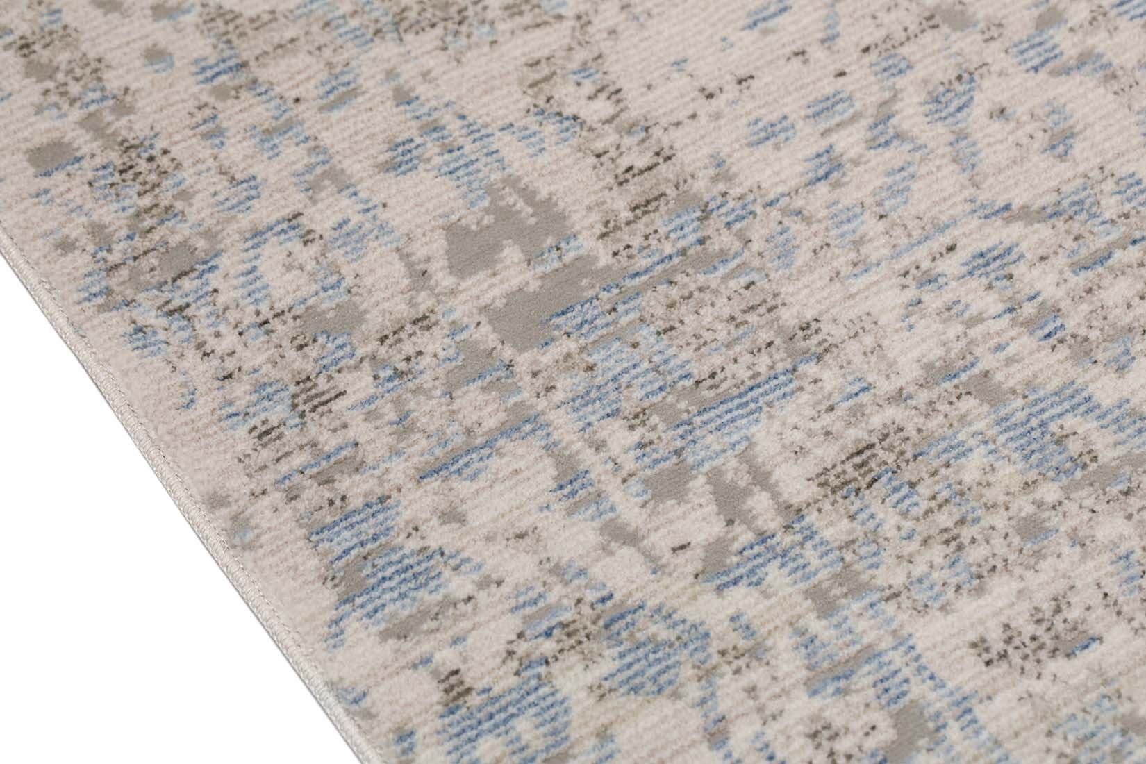 Persian style area rug in blue and grey