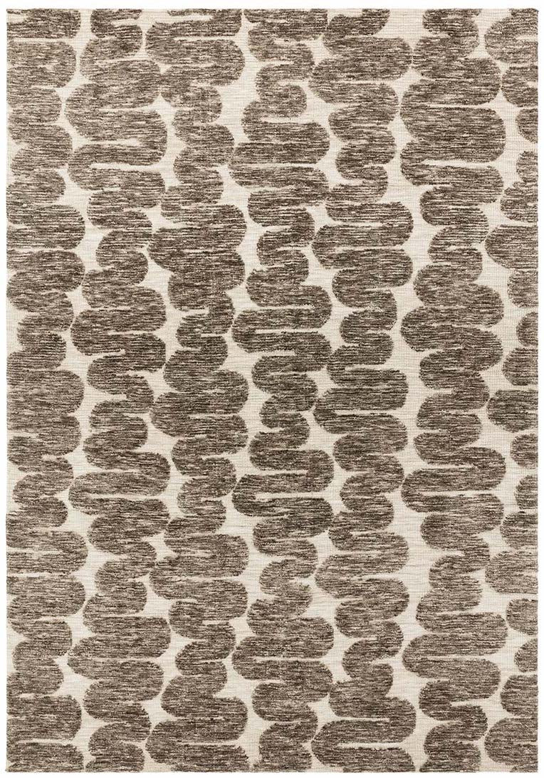 brown abstract polyester rug
