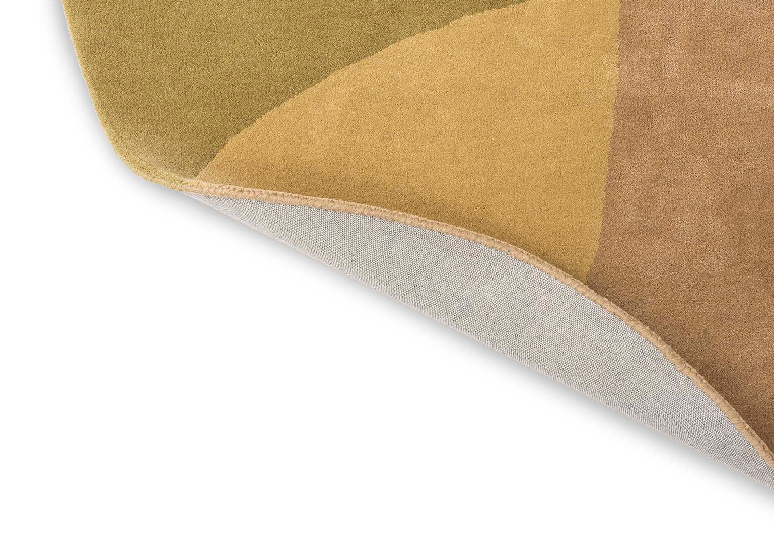 multicolour oval shaped wool rug with abstract design