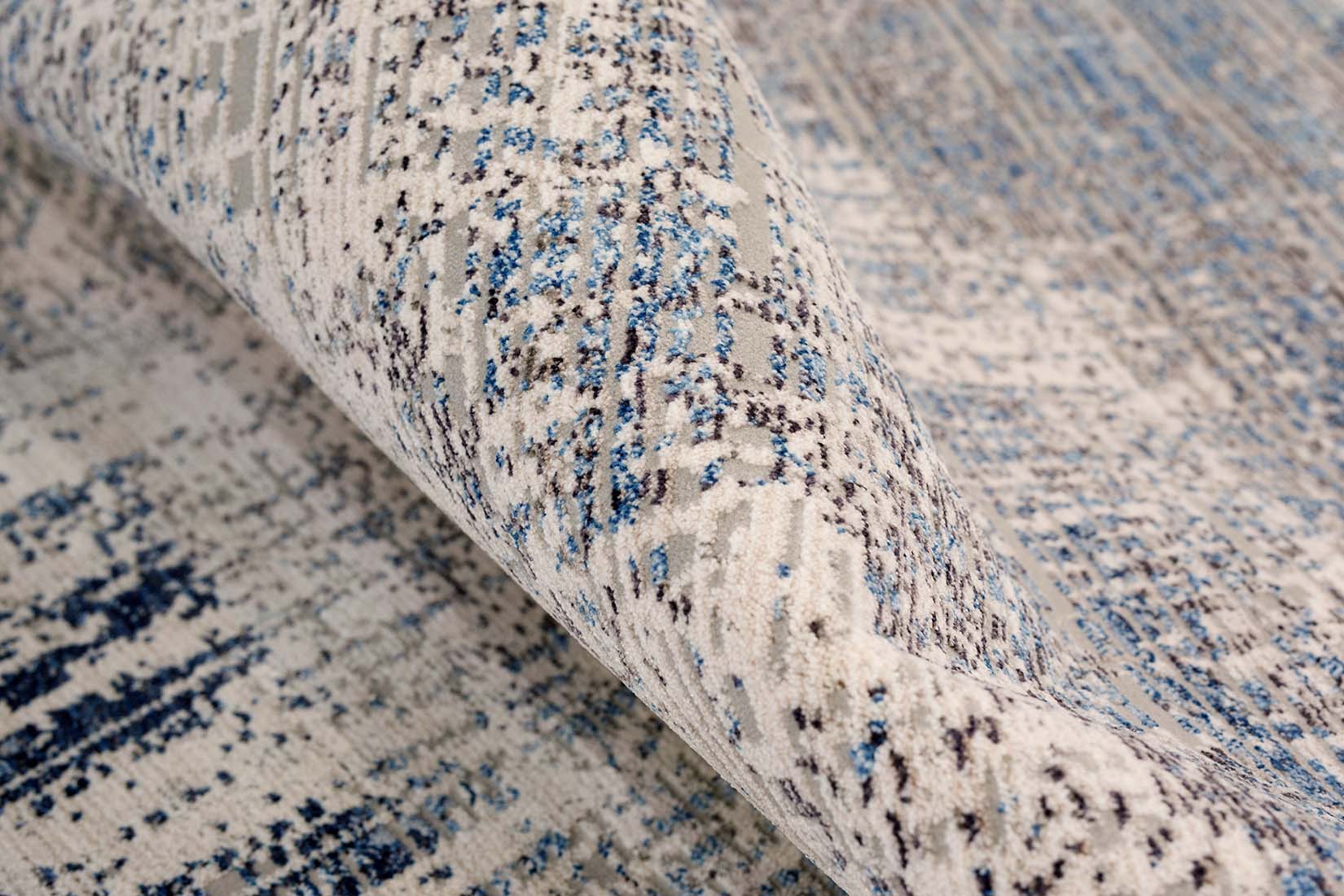 modern blue and grey abstract area rug