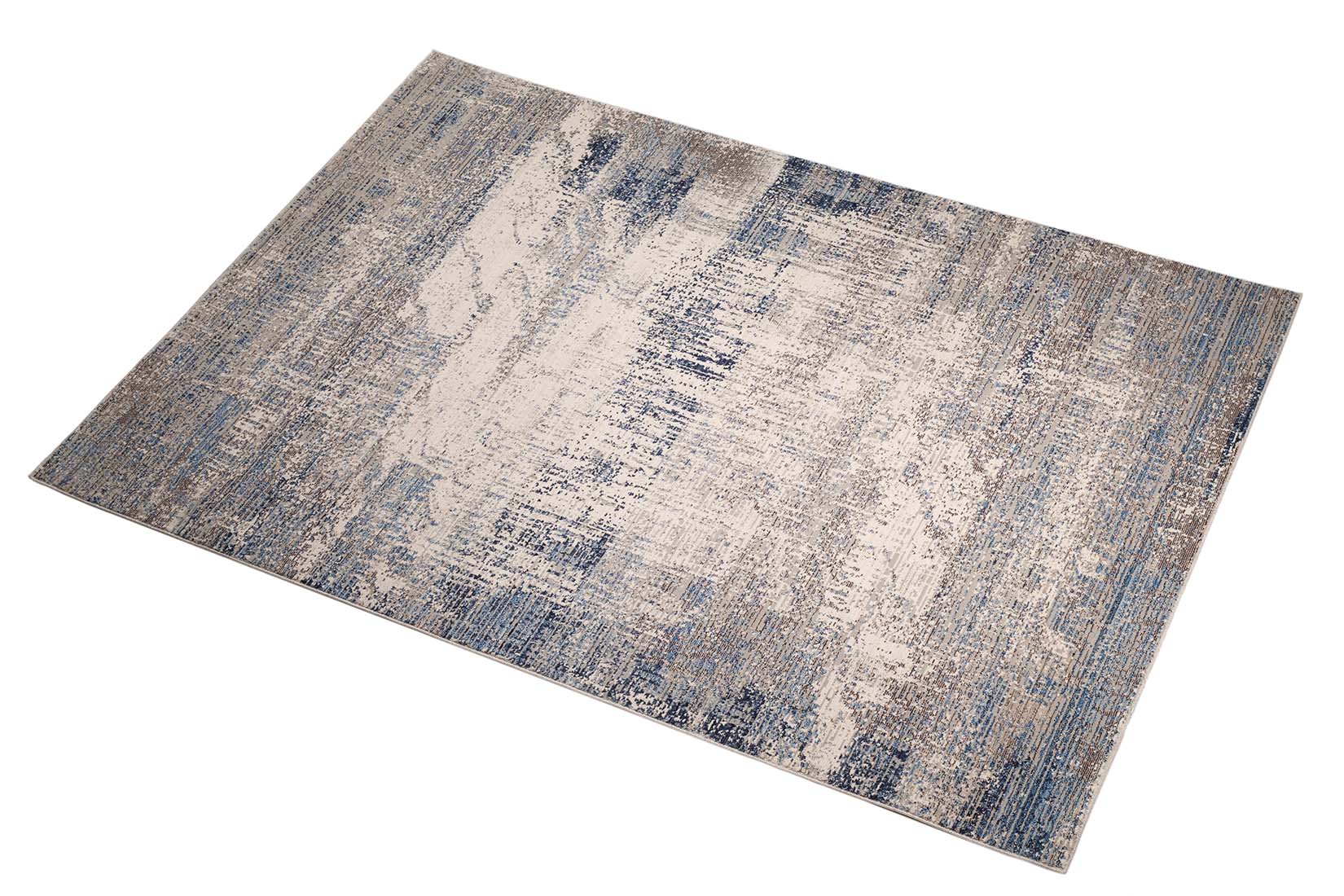 modern blue and grey abstract area rug