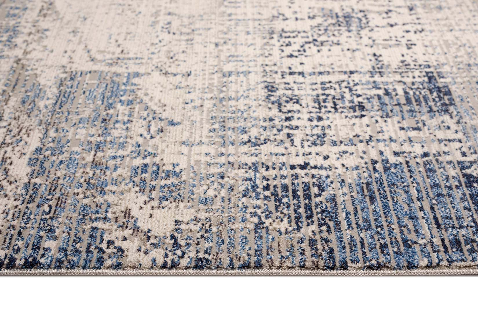 modern blue and grey abstract area rug