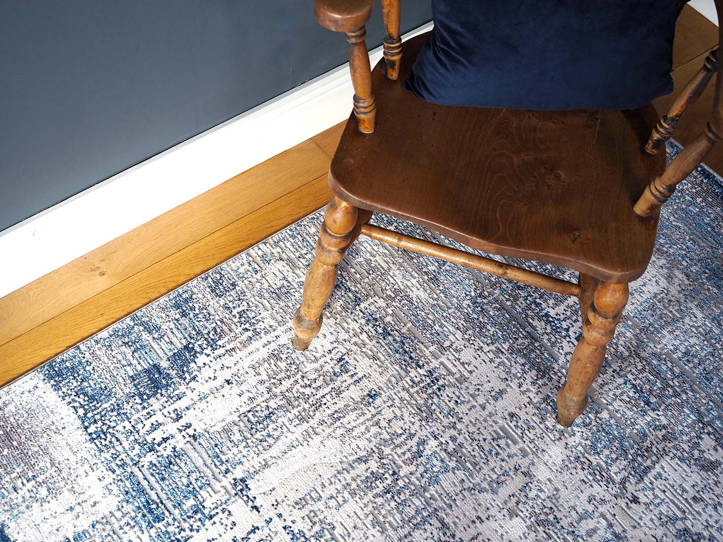 modern blue and grey abstract area rug