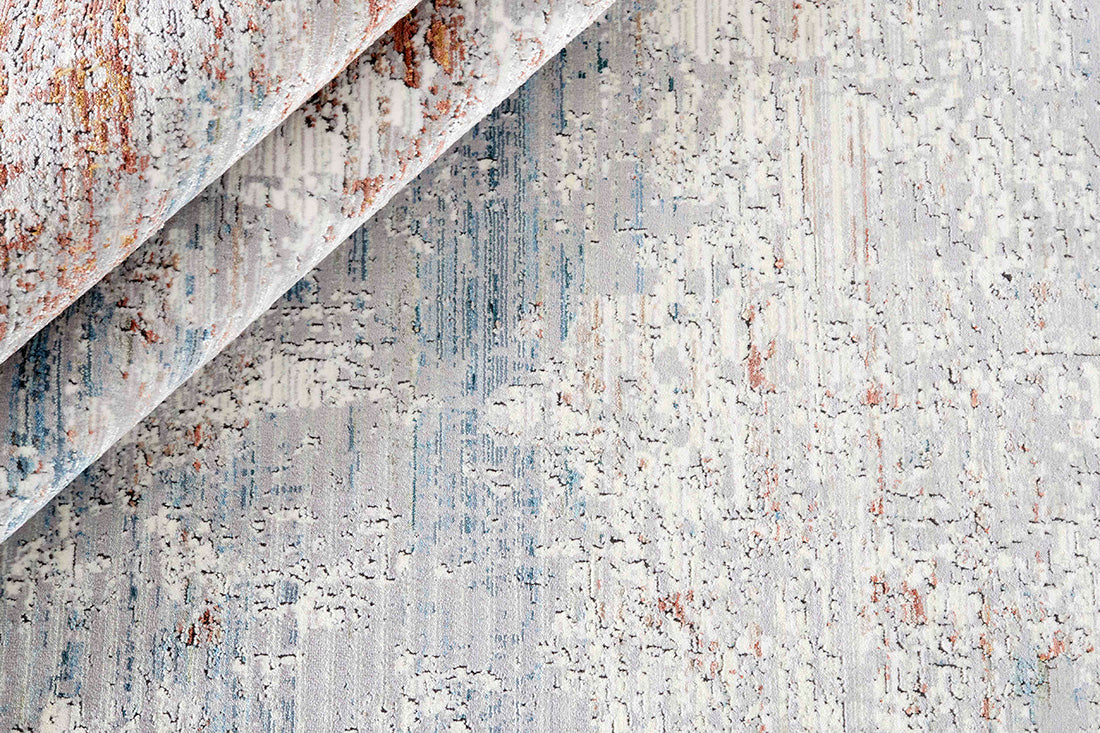 Copper heritage area rug with traditional pattern