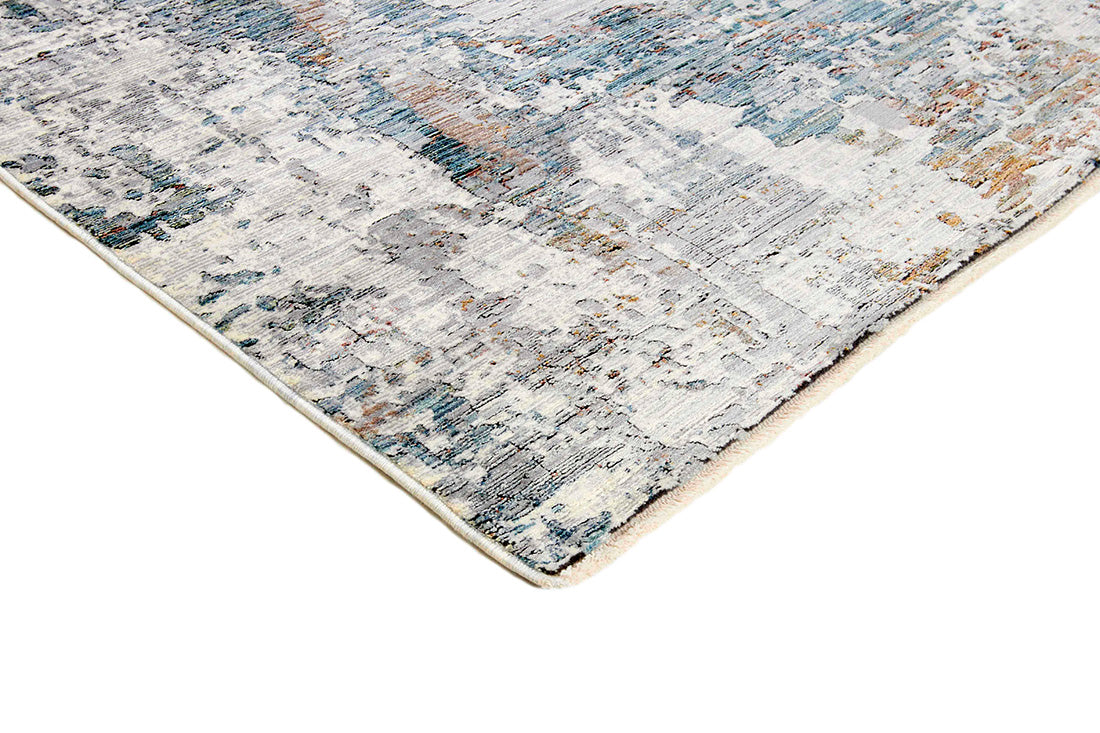 Putty multicoloured heritage area rug with traditional pattern