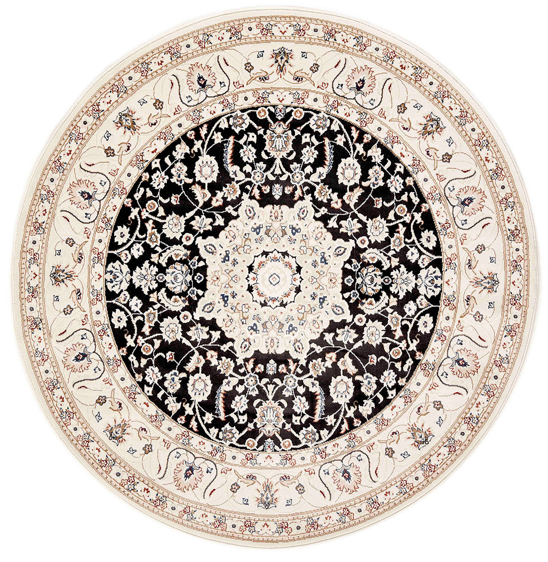 Everyday Nain Medallion Midnight Round Traditional Style Rugs Rugs.ie
