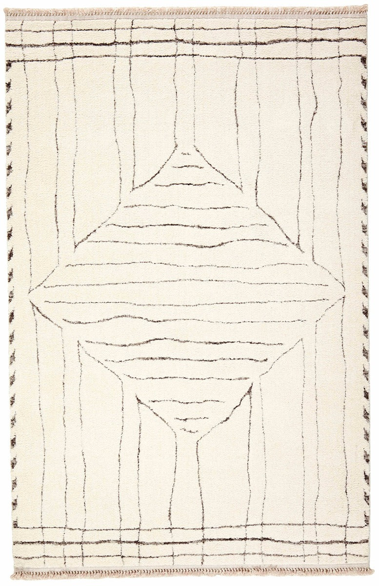 Moroccan style rug, cream in colour with simple pattern