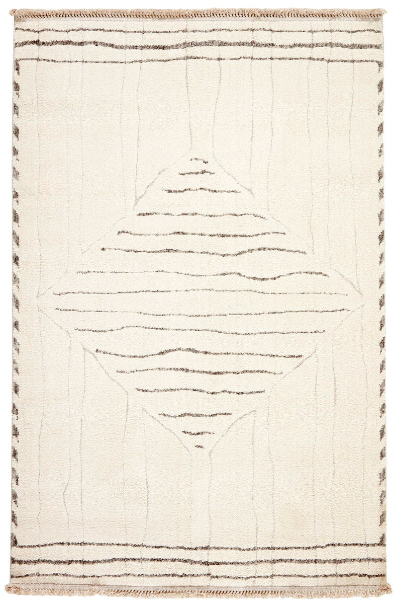 Moroccan style rug, cream in colour with simple pattern