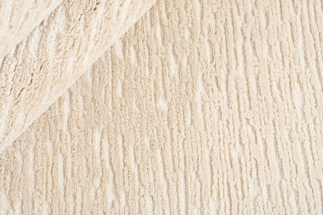 Plain cream Moroccan style rug