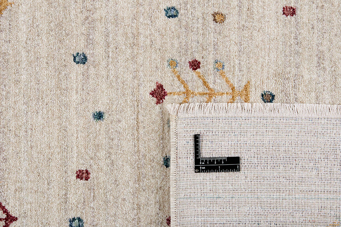 Gabbeh style rug with traditional patterns