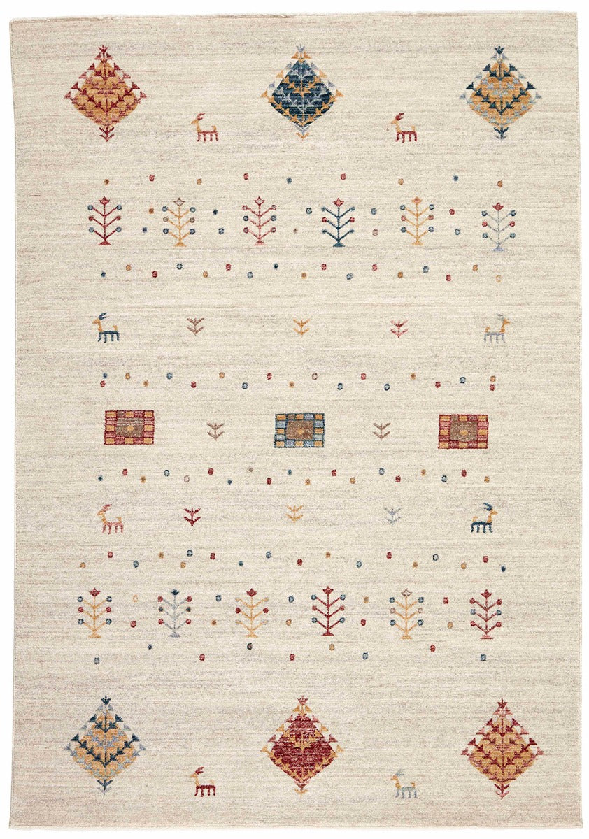 Gabbeh style rug with traditional patterns 
