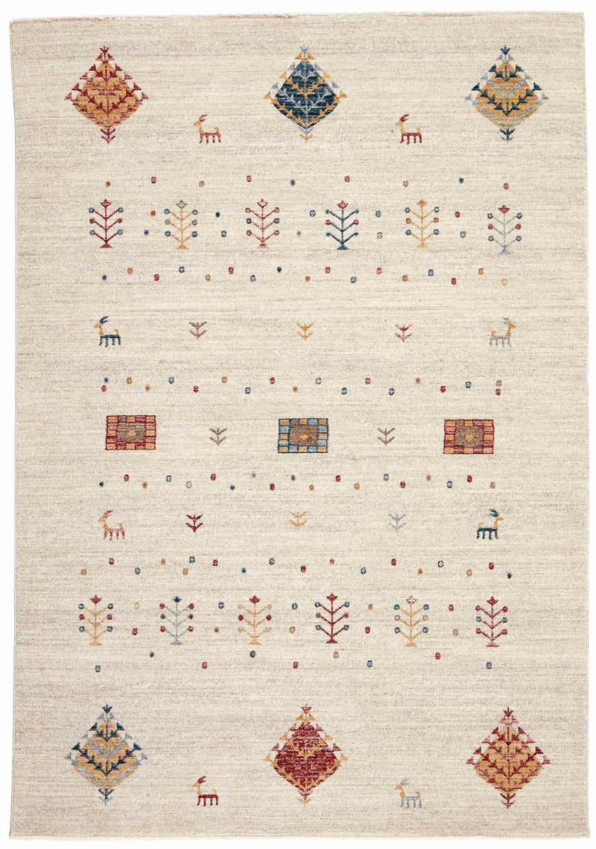Gabbeh style rug with traditional patterns