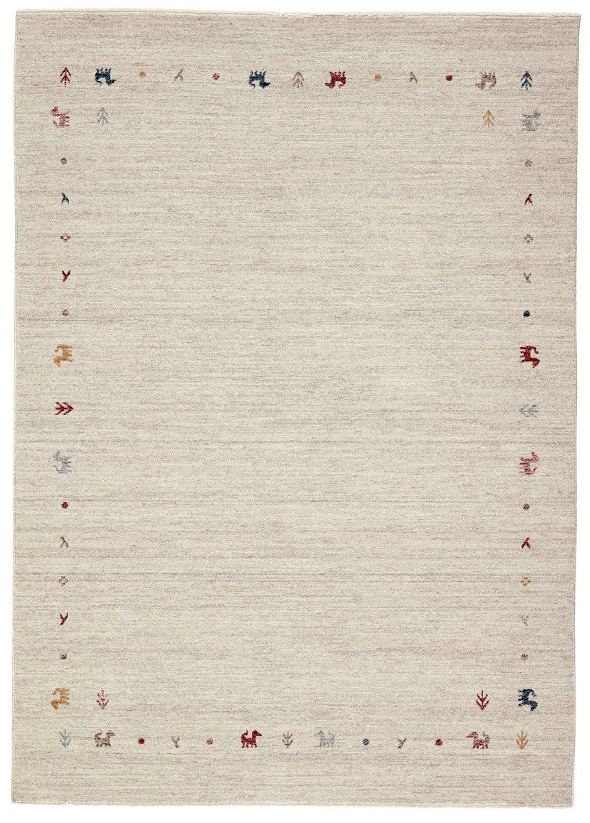 Gabbeh style rug with traditional patterns
