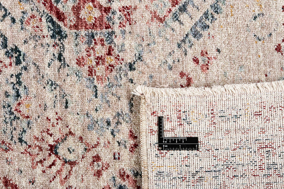Persian style rug in multicoloured print