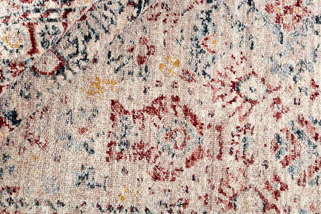 Persian style rug in multicoloured print