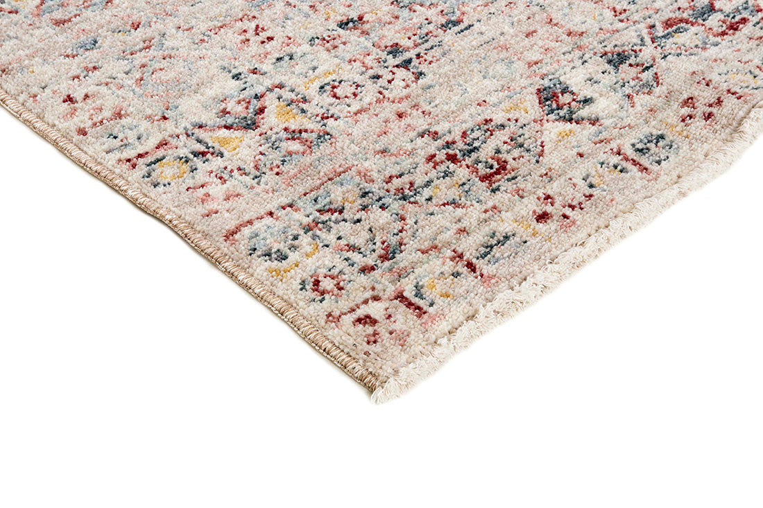 Persian style rug in multicoloured print