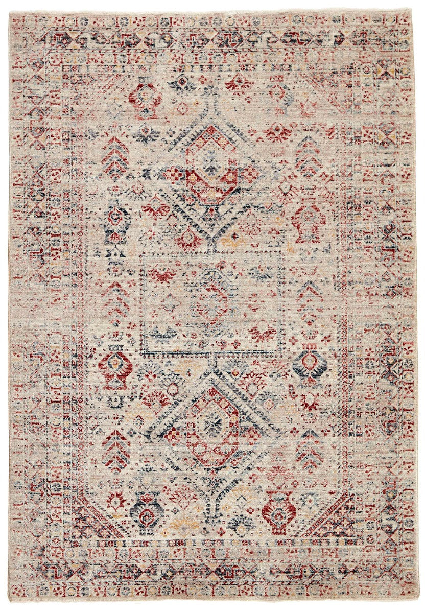Persian style rug in multicoloured print