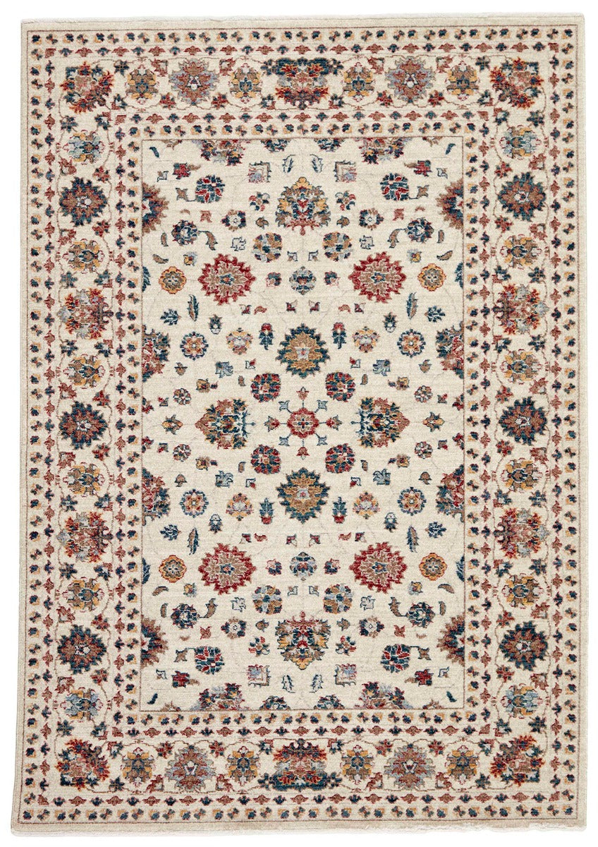 Traditional multicoloured Ziegler-style rug with floral motif
