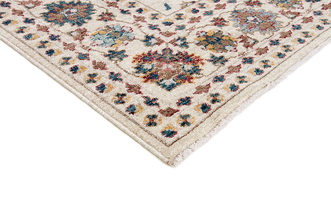 Traditional multicoloured Ziegler-style rug with floral motif