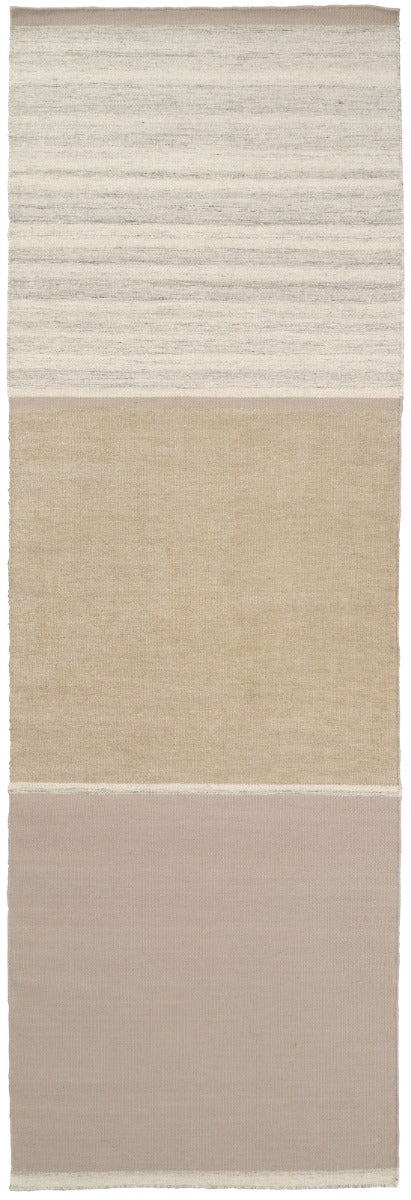 beige wool runner in a minimalist style