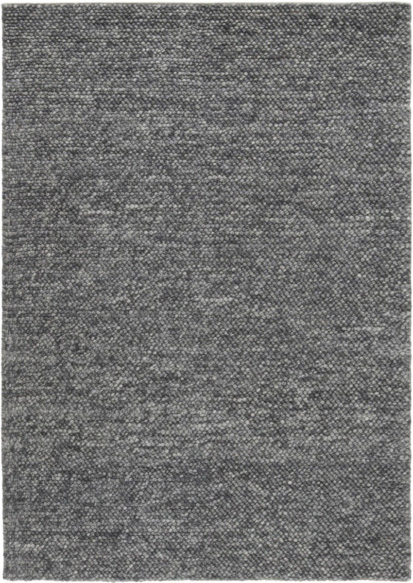 Large plain grey and black rug